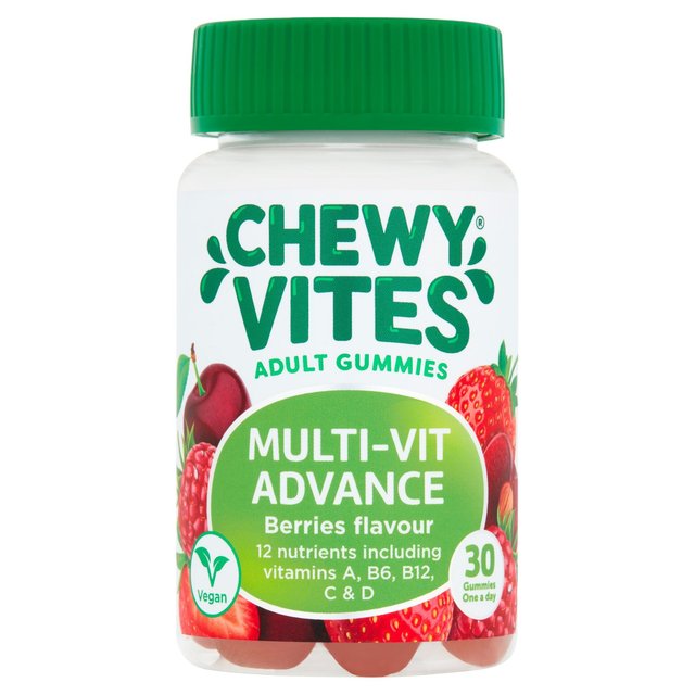 Chewy Vites Adult Gummies Multi-Vit Advance Berries Flavour 30 Gummies One a Day