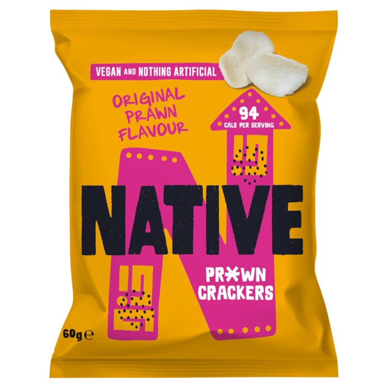 Native Vegan Prawn Crackers - Original Flavour Sharing Bag