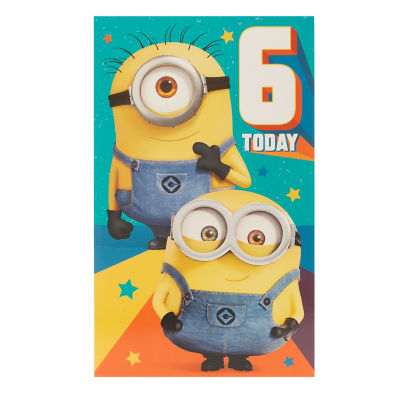 Minions Age 6 Birthday Card