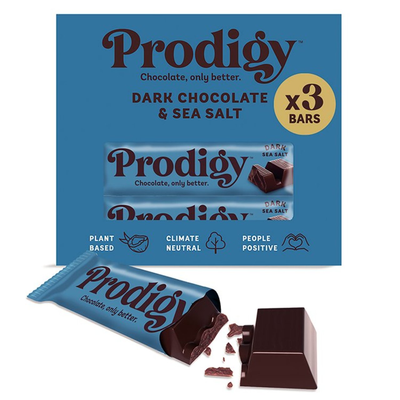 Prodigy 60% Dark Chocolate & Sea Salt Bar Multipack