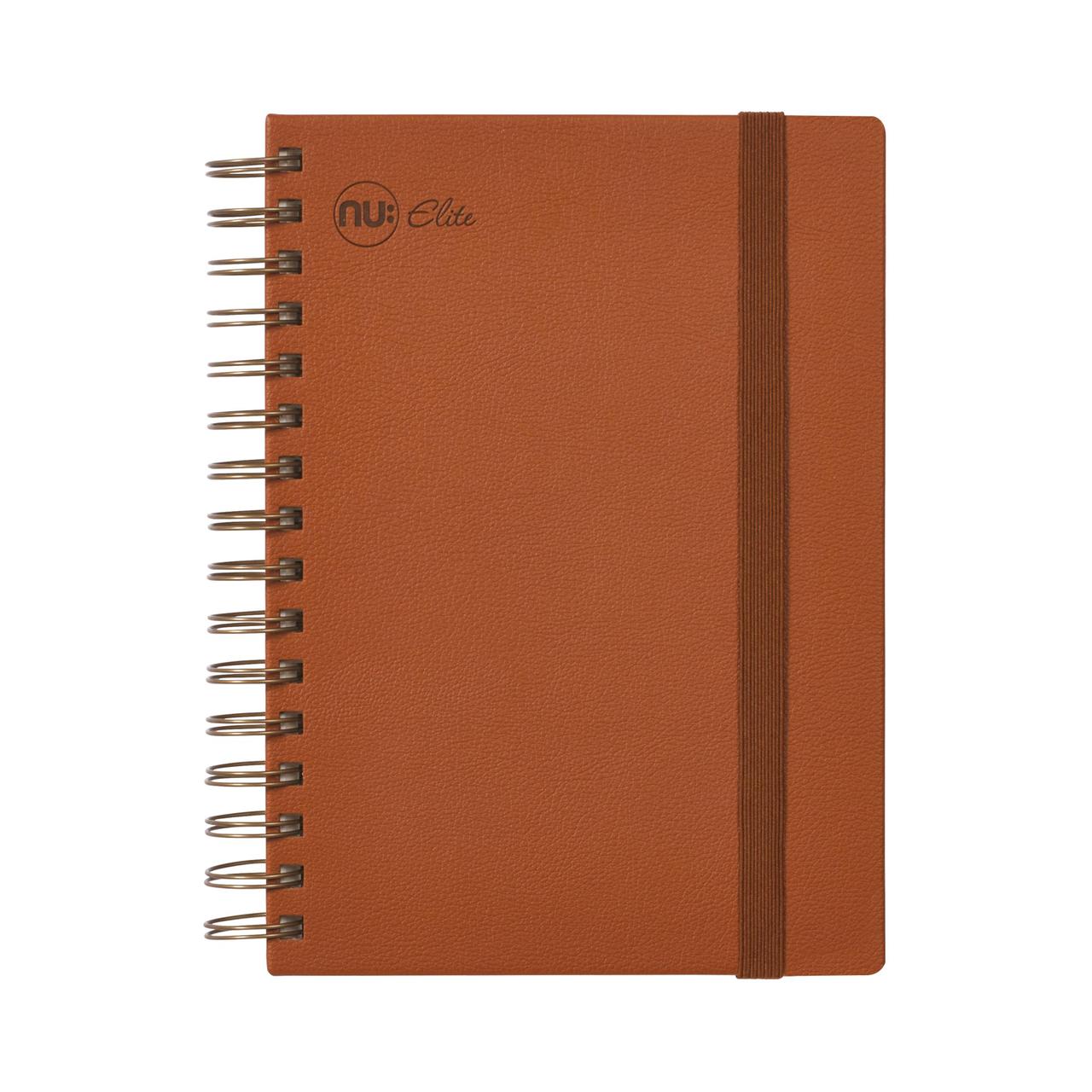 Nu Elite Premium Vegan Tan A4 Wiro Journal