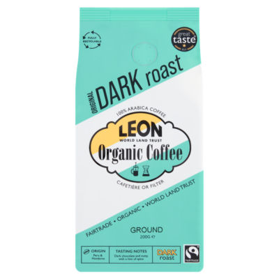 Leon Fairtrade Organic Coffee Dark Roast Ground