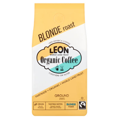 Leon Fairtrade Organic Coffee Blonde Roast Ground