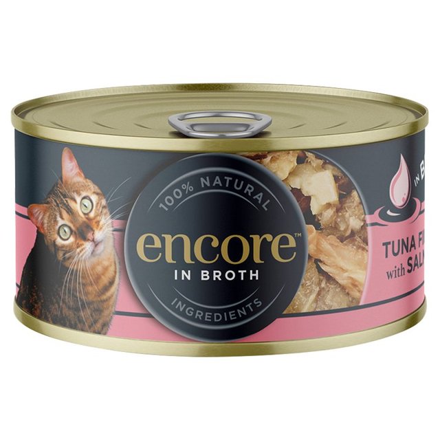 Encore Cat Tin Tuna Fillet With Salmon In Broth  70g