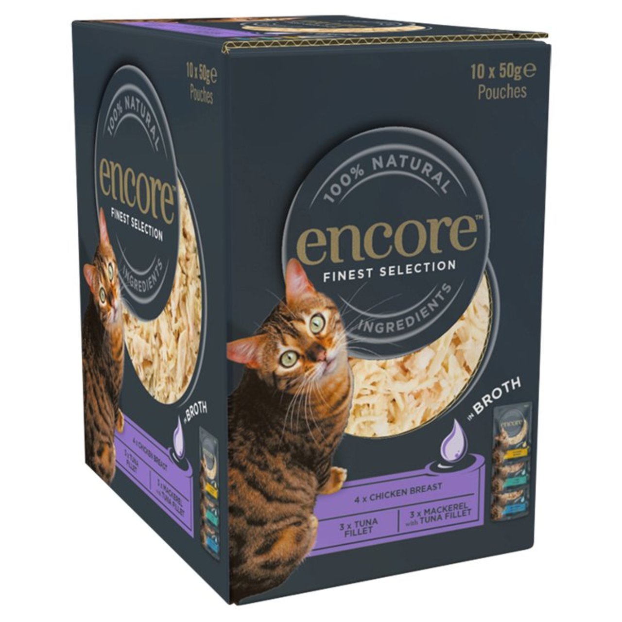 Encore Cat Pouch Finest Selection In Broth  10 x 50g