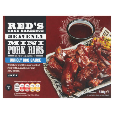 Red's True Barbecue Heavenly Mini Pork Ribs with Glorious Unholy BBQ Sauce