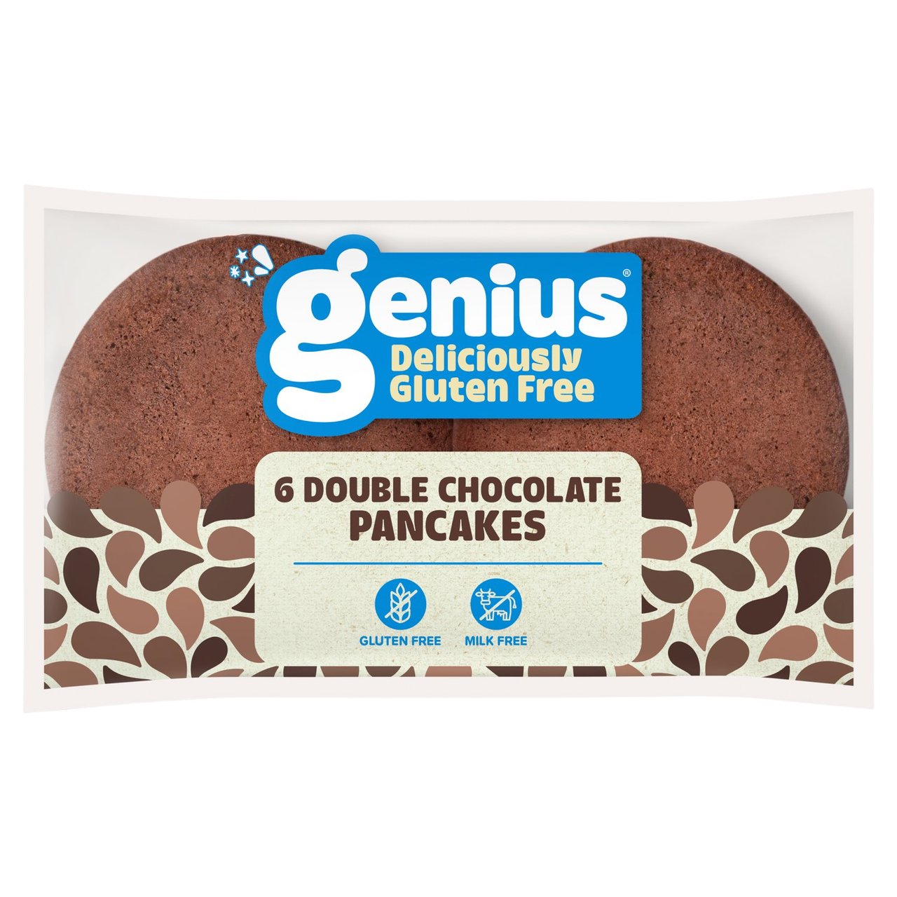 Genius Delicously Gluten Free Chocolate Pancakes 6 per pack