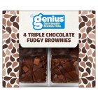 Genius Triple Chocolate Fudgy Brownies x4