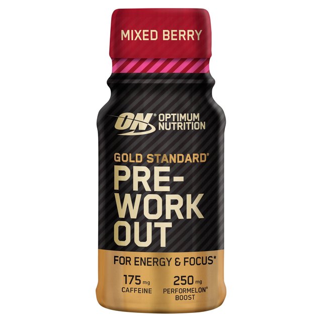 Optimum Nutrition Gold Standard Pre Workout Energy Shot Mixed Berry Flavour single serve 60ml