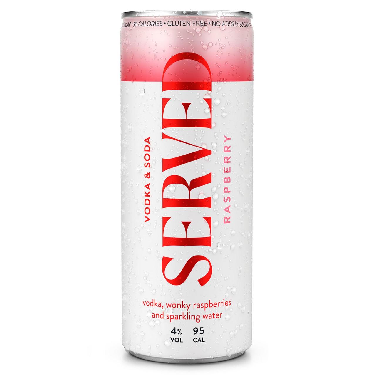 Served Raspberry Hard Seltzer 250ml