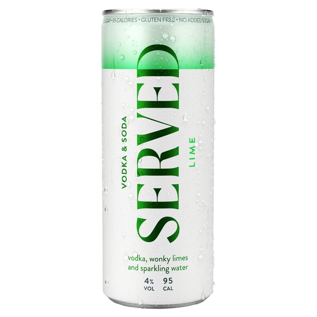 Served Lime Hard Seltzer 250ml