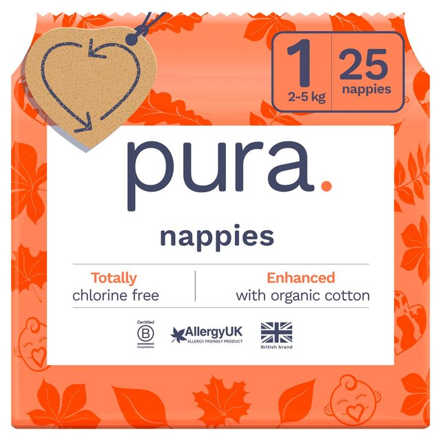 Pura Soft Baby Nappies Size 1 (25 pack) 25 per pack