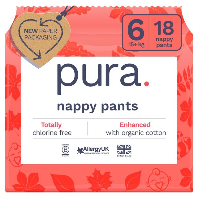 Pura 18 Nappy Pants Size 6 15+ kg (33+Ibs)