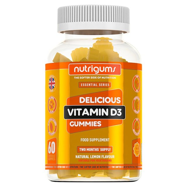 Nutrigums Vitamin D3 Gummies Lemon Flavour Gummies 60 per pack