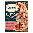 Zizzi Rustica Italian Ham & Mushroom Pizza  415g