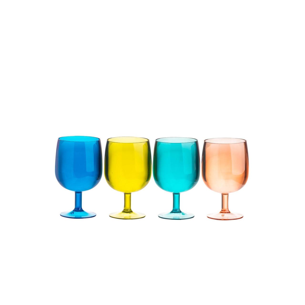 Summerhouse Riviera Acrylic Stacking Wine Glasses Set of 4