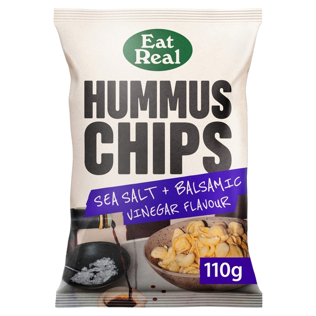 Eat Real Sea Salt & Balsamic Vinegar Hummus Chips  110g