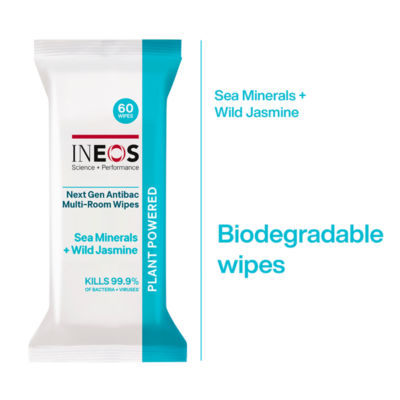 INEOS Antibac Multi-Room Surface Wipes Sea Minerals + Wild Jasmine