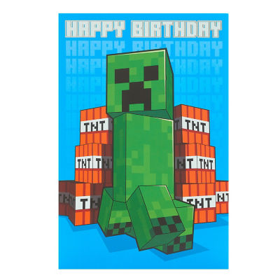 Minecraft Birthday Card