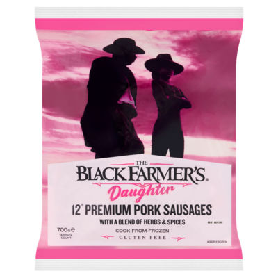 The Black Farmer Daughter 12 Premium Pork Sausages 700g