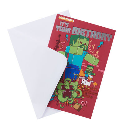 Minecraft Birthday Card