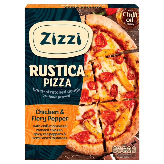 Zizzi Rustica Chicken & Fiery Pepper Pizza  400g