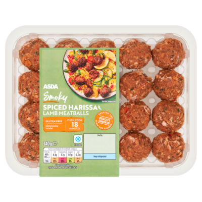 ASDA Smoky Spiced Harissa Lamb Meatballs 340g