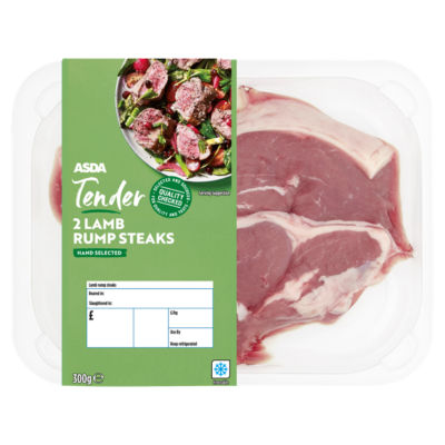 ASDA 2 Tender Lamb Rump Steaks 300g