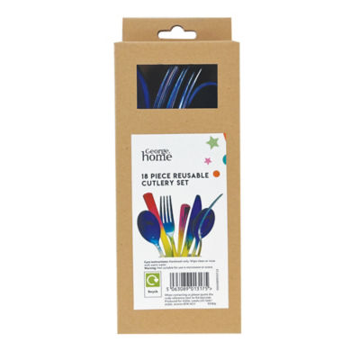 George Home Reusable Rainbow Cutlery Set