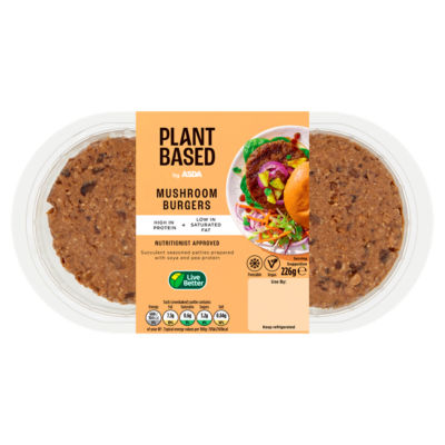 Plant Based by ASDA Mushroom Burgers