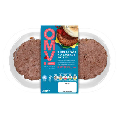 OMV! Deliciously Vegan 4 Breakfast No Sausage Patties