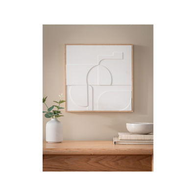 George Home White 3D Wall Plaque