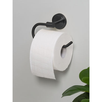 George Home Matte Black Toilet Roll Holder