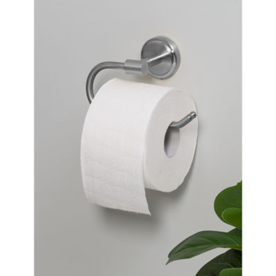 George Home Silver-Tone Toilet Roll Holder