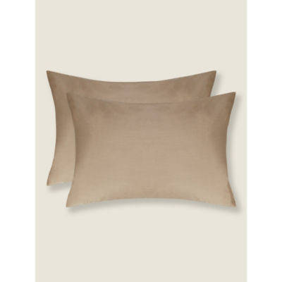 George Home Sateen 100% Cotton 210 Thread Pillowcase Pair