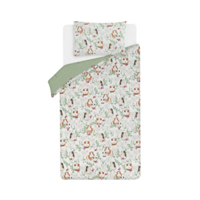 George Home Springtime Guinea Pig Reversible Duvet Set - Single