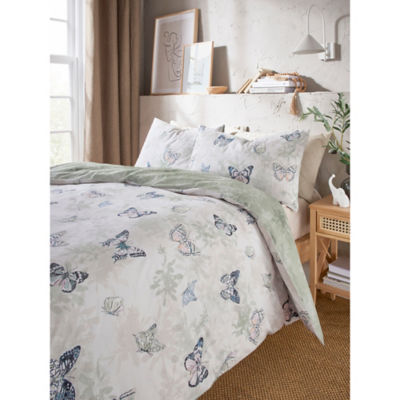 George Home Butterfly Reversible King Duvet Set