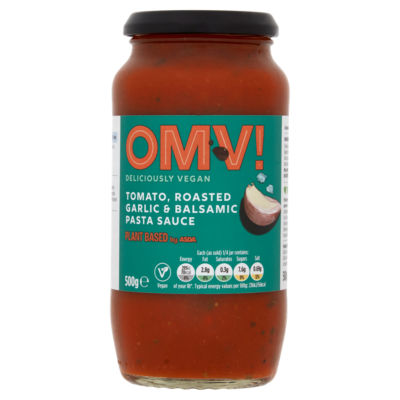 OMV! Deliciously Vegan Tomato, Roasted Garlic & Balsamic Pasta Sauce 500g