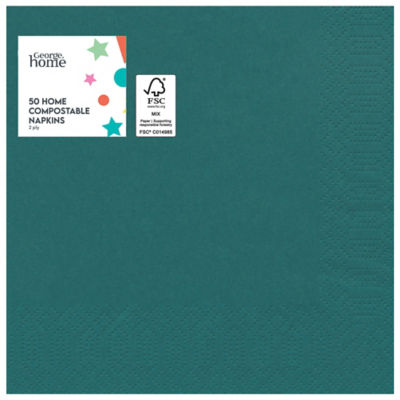 George Home Teal Home Compostable Napkins