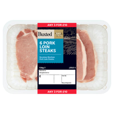 Buxted Farms 6 Pork Loin Steaks