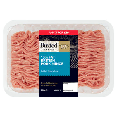 Buxted Farms 15% Fat British Pork Mince