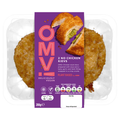 OMV! Deliciously Vegan 2 No Chicken Kievs 280g