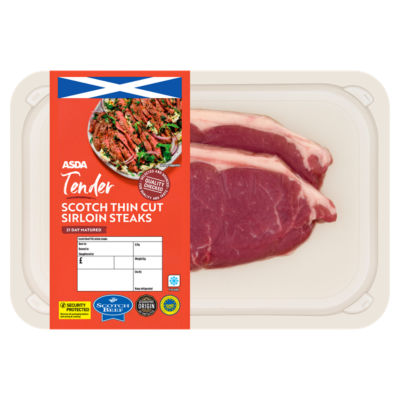 ASDA Tender Scotch Thin Cut Sirloin Steaks