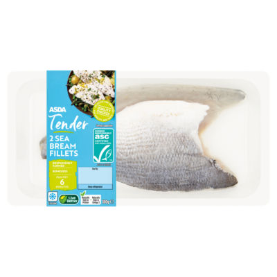 ASDA Tender 2 Sea Bream Fillets 180g