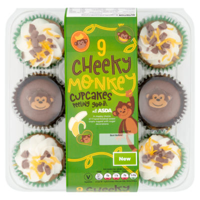 The BAKERY at ASDA 9 Cheeky Monkey Cupcakes