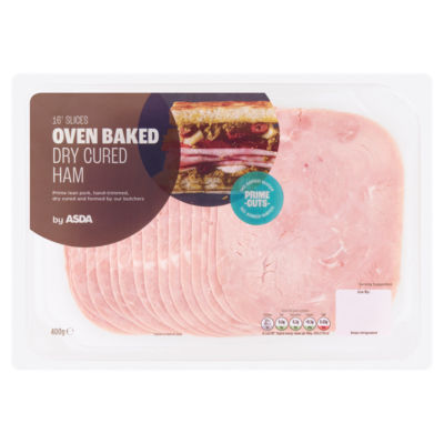 ASDA Oven Baked Dry Cured Ham 16 Slices