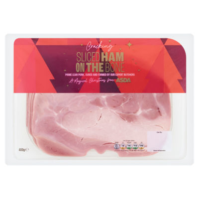 ASDA Cracking Sliced Cured Ham on the Bone 400g