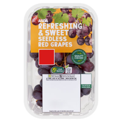 ASDA Refreshing & Sweet Seedless Red Grapes