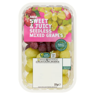 ASDA Sweet & Juicy Seedless Mixed Grapes(Colours may vary)   