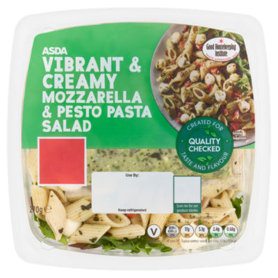 ASDA Vibrant & Creamy Mozzarella & Pesto Pasta Salad